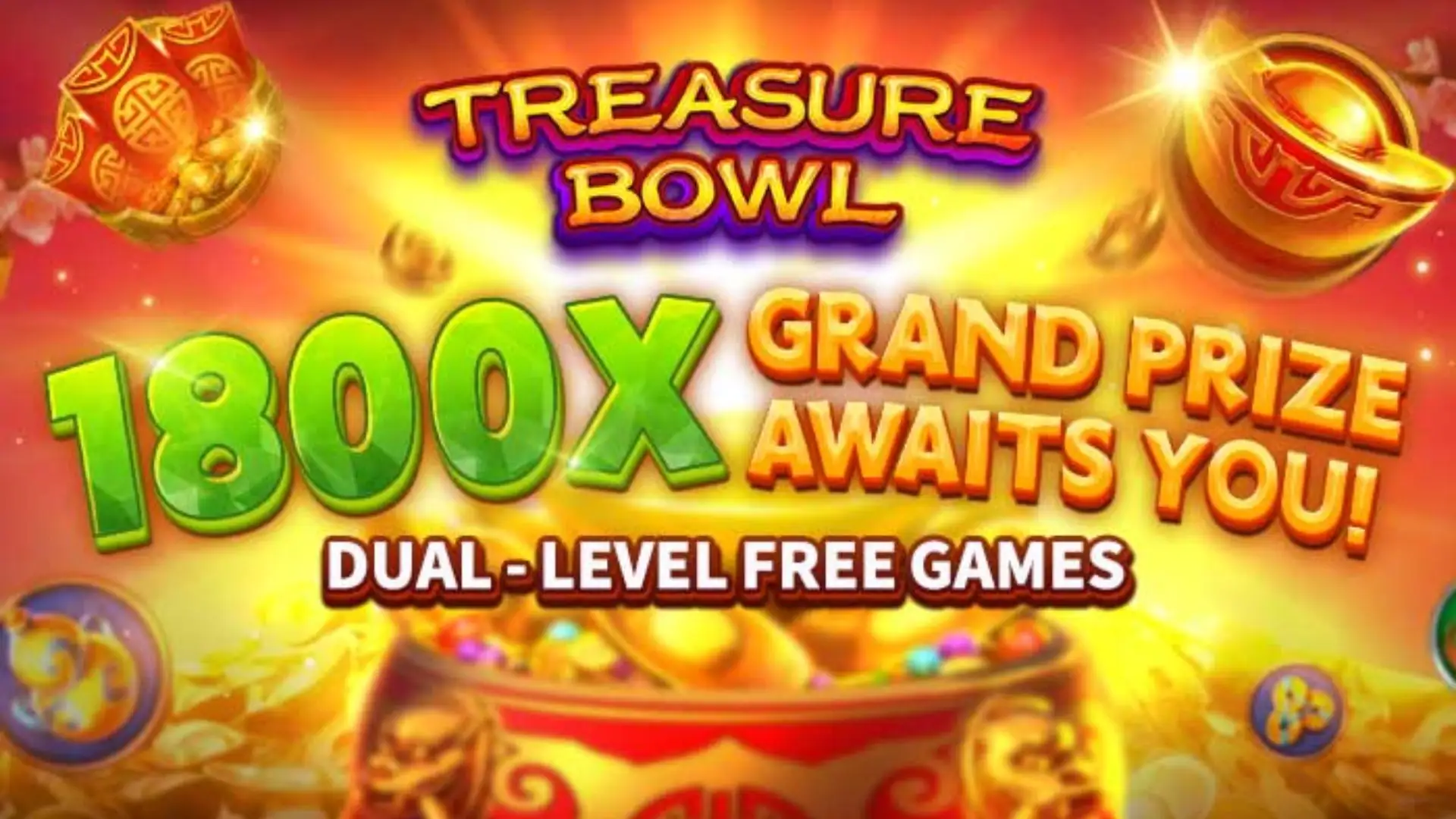 Multiplicadores Treasure Bowl ele777 - 7777x Máximo com Tigela Dourada